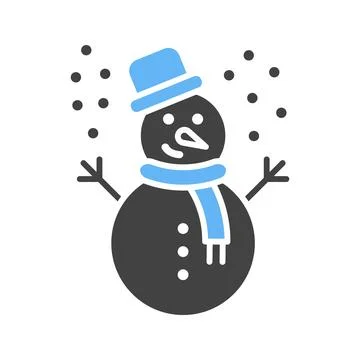 Snowman icon vector image. Illustrazione stock