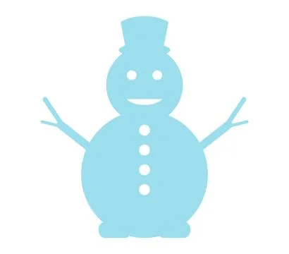 Snowman icon on white background Stock Illustration