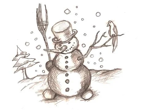 Snowman Illustrazione stock