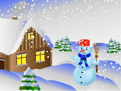 Snowman 스톡 일러스트