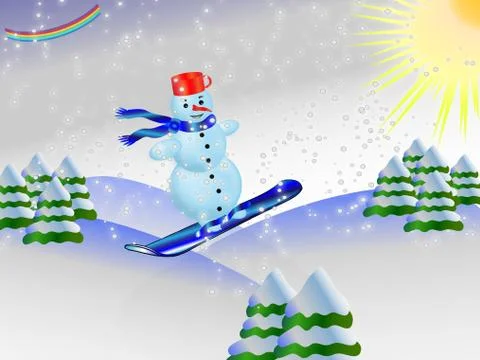 Snowman 스톡 일러스트