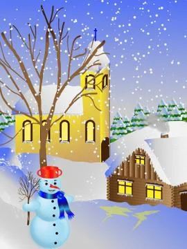 Snowman 스톡 일러스트