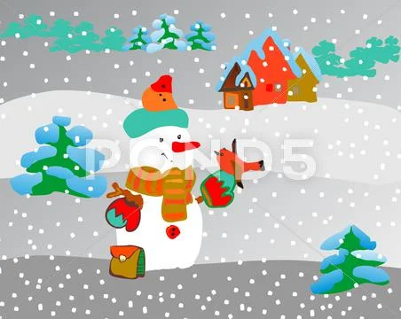 Snowman Stock Illustration
