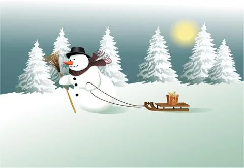 Snowman Illustrazione stock