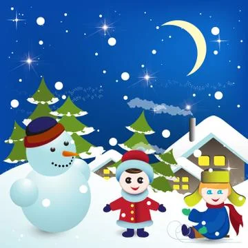 Snowman Stock Illustration