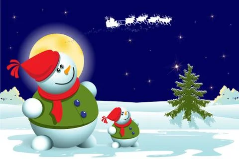 Snowman Illustrazione stock