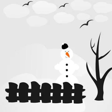 Snowman. Stock Illustration