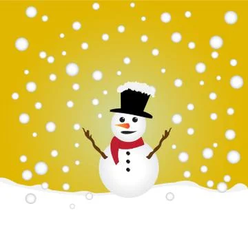 Snowman illustration background 스톡 일러스트