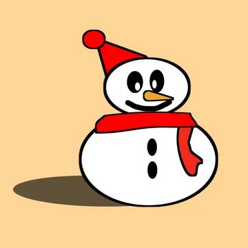 Snowman image Stockillustratie