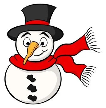 Snowman isolated on white background Stock-Illustration