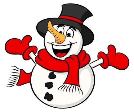 Snowman isolated on white background Stock-Illustration