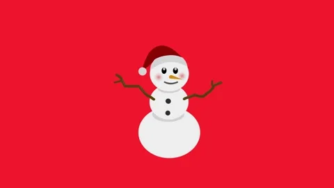 Snowman jumps, leaps, hops up Stock Footage 323678962