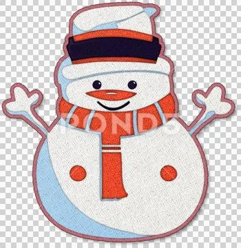 Snowman patchwork clipart Stock Illustration