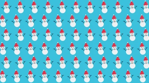 Snowman Pattern Backgrounnd Stock Footage 323077730