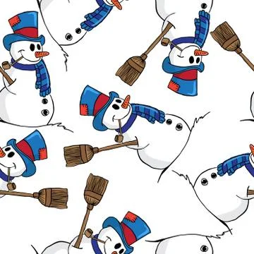 Snowman pattern Stock Illustration