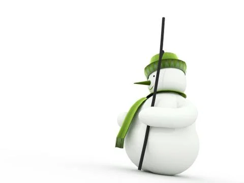 Snowman rendered Stock Illustration
