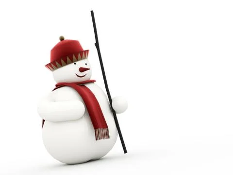 Snowman rendered Stock Illustration