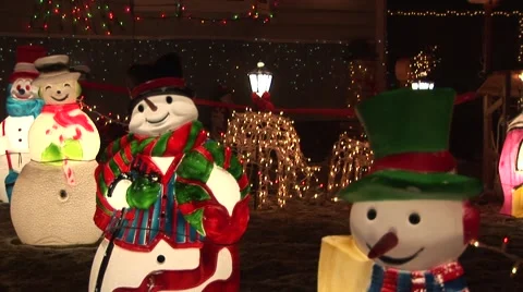 Snowman Scene Stock Footage 44781111