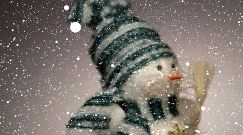 Snowman, seamless loop Stock Footage 24687633
