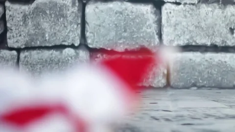 Snowman in a shot Stock Footage 69967416