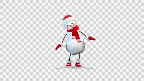 Snowman shy 库存影片 165024727