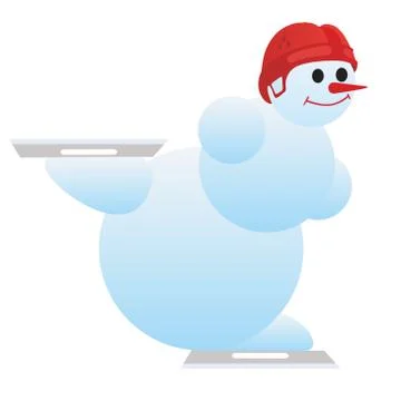 Snowman skates Stock Illustration