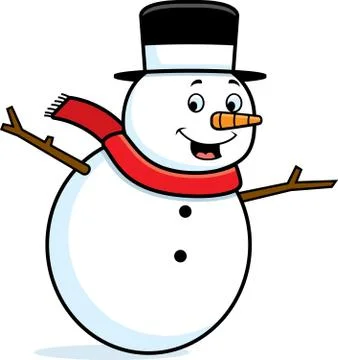 Snowman Smiling Stock Illustration