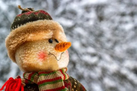 Snowman on snow Stock Photos
