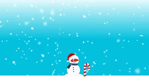 Snowman, snowflake background animations Stock Footage 223480071