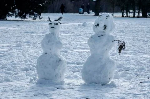 Snowman in South park, Sofia Stock Photos
