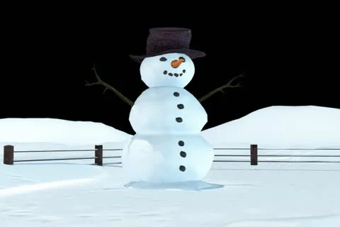 Snowman Transition Stock Footage 10870618