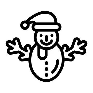 Snowman Vector Icon Design Illustration Stock Illustration
