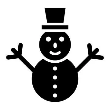 Snowman Vector Icon Design Illustration Illustrazione stock