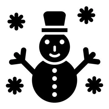 Snowman Vector Icon Design Illustration Illustrazione stock