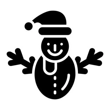 Snowman Vector Icon Design Illustration Stock Illustration