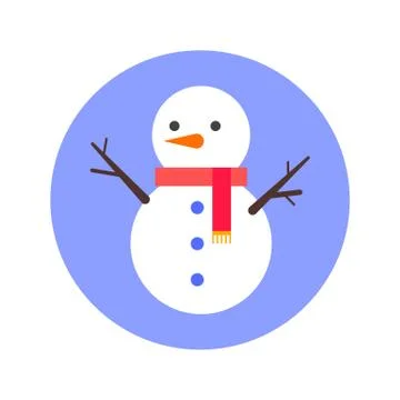 Snowman vector icon Stock Illustration
