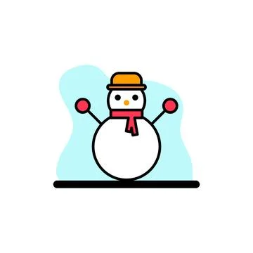 Snowman Vector Icon Illustration Design Stock Illustration