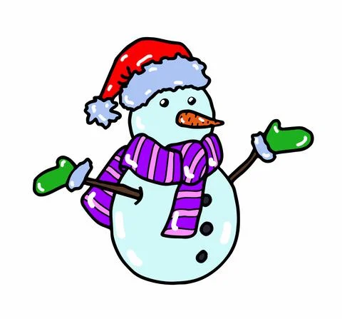 Snowman. Vector Stock Illustration