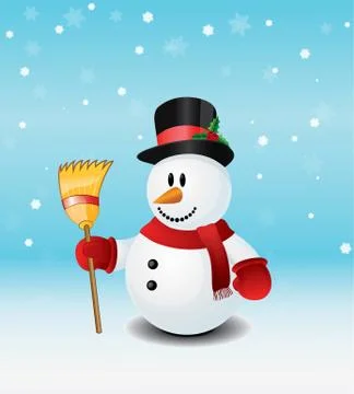 Snowman Vector Illustration Stock Illustration