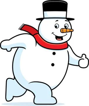 Snowman Walking Stock Illustration