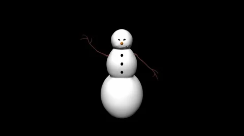 Snowman Wave Stock Footage 988268