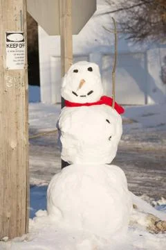 Snowman waving. Stock-Fotos