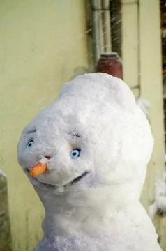 Snowman in Winter Stock Photos