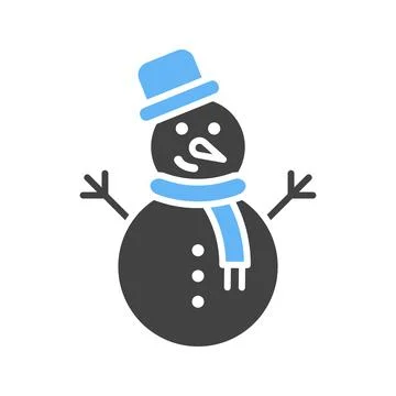 Snowman Without Snow icon vector image. Stock Illustration