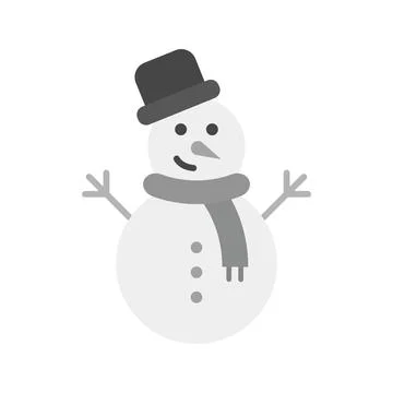 Snowman Without Snow icon vector image. Stock-Illustration