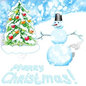 Snowmen Stock Illustration