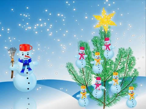 Snowmen 스톡 일러스트