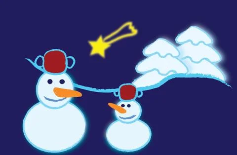 Snowmen Illustrazione stock