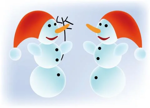 Snowmen Stock Illustration