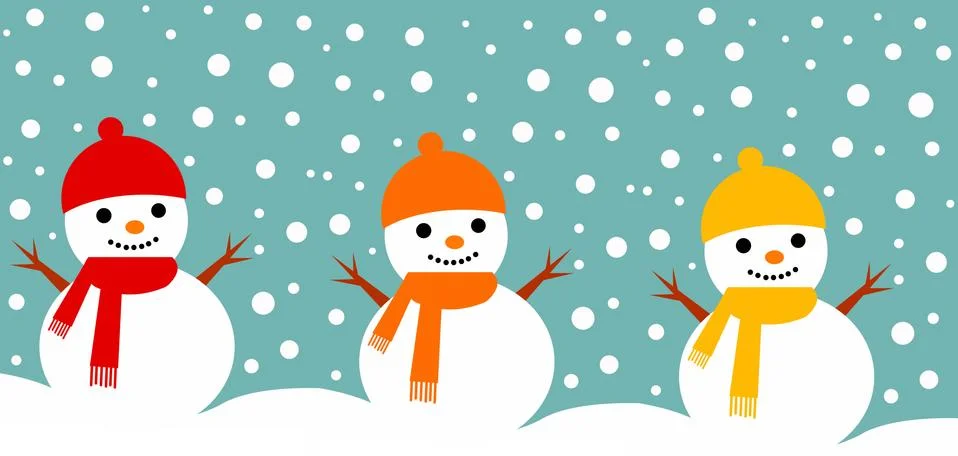 Snowmen Stock Illustration